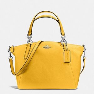 COACH YELLOW SATCHEL CROSSBODY PURSE